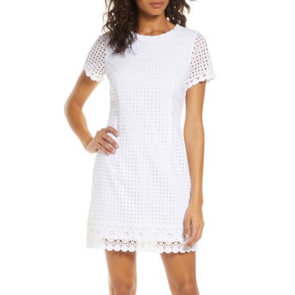 Lilly Pulitzer Jennifer White Eyelet Shift Dress - Picture 5 of 11